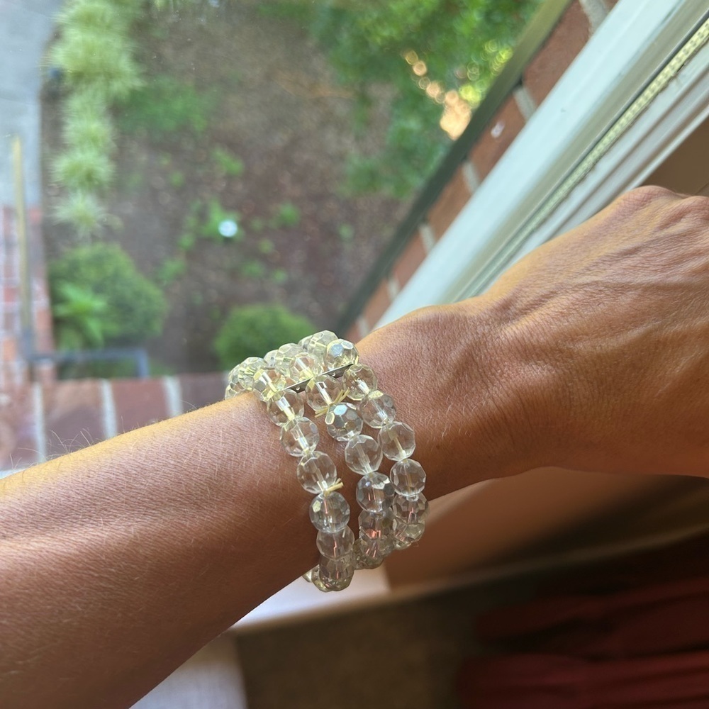 Beautiful clear beaded bracelet